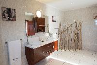 cool bathroom interiors of Saint Barth Villa Panorama luxury holiday home, vacation rental