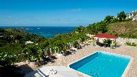 cool poolside of Saint Barth Villa Panorama luxury holiday home, vacation rental