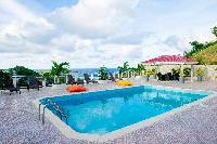 cool swimming pool of Saint Barth Villa Panorama luxury holiday home, vacation rental