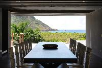 pleasant dining area in Saint Barth Villa Dunes luxury holiday home, vacation rental