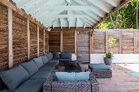 cool patio of Saint Barth Villa Manonjul 1 luxury holiday home, vacation rental