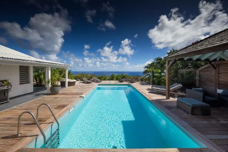 impressive pool of Saint Barth Villa Manonjul 1 luxury holiday home, vacation rental