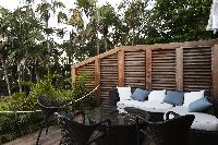 cool patio of Saint Barth Villa Manonjul Estate luxury holiday home, vacation rental
