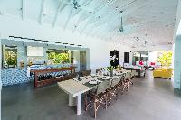 cool dining room of Saint Barth Villa Sereno 3 luxury holiday home, vacation rental