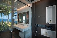 clean bathroom in Saint Barth Villa Axel Rocks luxury holiday home, vacation rental