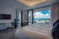 crisp bedroom linens in Saint Barth Villa Legends B luxury apartment, holiday home, vacation rental