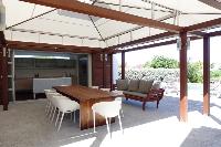 cool patio of Saint Barth Villa Mak luxury holiday home, vacation rental