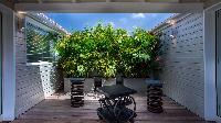cool courtyard and mini-garden of Saint Barth Villa Rive Gauche holiday home, vacation rental