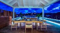 cool patio of Saint Barth Villa Rive Gauche holiday home, vacation rental