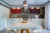 cool modern kitchen of Saint Barth Villa Wahoo luxury holiday home, vacation rental