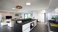 cool modern kitchen of Saint Barth Villa Clementine luxury home, vacation rental