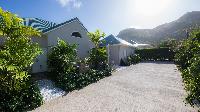 cool garden of Saint Barth Villa Cote Sauvage luxury holiday home, vacation rental