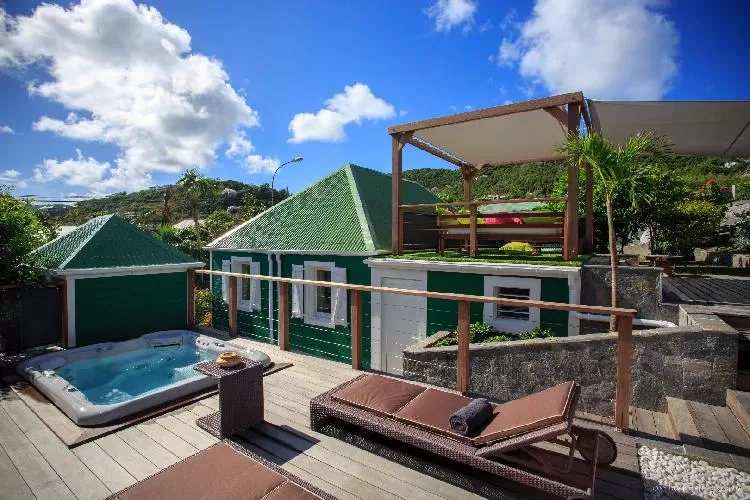 cool whirlpool of Saint Barth Luxury Villa Eugenie holiday home, vacation rental