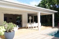 pretty patio of Saint Barth Luxury Villa Gaia holiday home, vacation rental