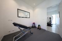 cool gym of Saint Barth Villa Wild Blue luxury holiday home, vacation rental