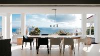 cool dining room of Saint Barth Villa Dasha luxury holiday home, vacation rental