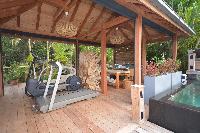 cool pergola of Saint Barth Luxury Villa Amancaya Estate vacation rental