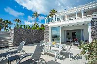 cool poolside area of Saint Barth Villa Cacao luxury home, vacation rental