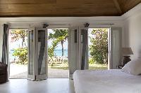 fresh bed sheets in Saint Barth Villa Le Moulin luxury holiday home, vacation rental