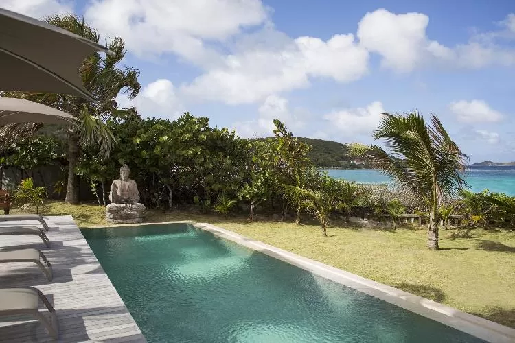 relaxing pool of Saint Barth Villa Le Moulin luxury holiday home, vacation rental