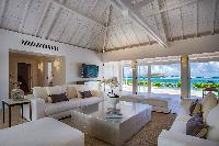 cool living room of Saint Barth Villa Aqua luxury holiday home, vacation rental