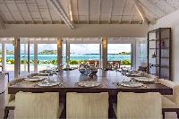 cool dining area in Saint Barth Villa Aqua luxury holiday home, vacation rental