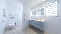 spic-and-span toilet and bath in Saint Barth Villa Prestige holiday home, luxury vacation rental