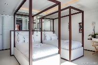 clean bed sheets in Saint Barth Luxury Villa Blanc Bleu holiday home, vacation rental