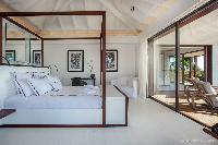 fresh bed sheets in Saint Barth Luxury Villa Blanc Bleu holiday home, vacation rental