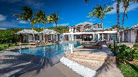 cool sun loungers at Saint Barth Luxury Villa Blanc Bleu holiday home, vacation rental