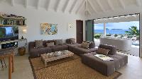 delightful living room of Saint Barth Villa Jali luxury holiday home, vacation rental