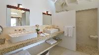 clean toilet and bath in Saint Barth Villa Jali luxury holiday home, vacation rental