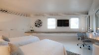 crisp bedroom linens in Saint Barth Villa La Danse Des Etoiles luxury holiday home, vacation rental