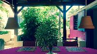 cool pergola of Saint Barth Villa Lezard Palace luxury holiday home, vacation rental