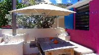 cool patio of Saint Barth Villa Lezard Palace luxury holiday home, vacation rental