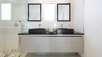 spic-and-span bathroom in Saint Barth Villa Wild Blue Estate luxury holiday home, vacation rental