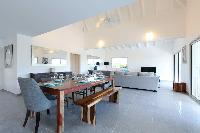 neat dining area in Saint Barth Villa Wild Blue Estate luxury holiday home, vacation rental