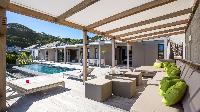 splendid cabana and patio of Saint Barth Villa Casawapa luxury holiday home, vacation rental