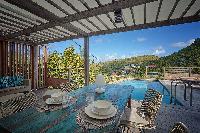 cool lanai of Saint Barth Villa Ti Lama luxury holiday home, vacation rental