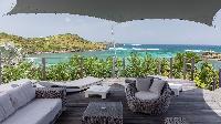 incredible patio and deck of Saint Barth Villa Indian Song luxury holiday home, vacation rental