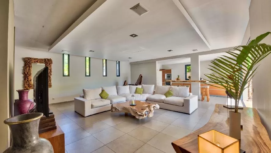 nifty living room of Saint Barth Villa K luxury holiday home, vacation rental