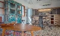delightful kitchen of Saint Barth Villa Lama Estate luxury holiday home, vacation rental
