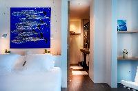 crisp bedroom linens in Saint Barth Villa Nirvana holiday home, luxury vacation rental