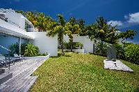 cool lawn of Saint Barth Villa Nirvana holiday home, luxury vacation rental