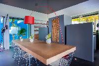 delightful kitchen in Saint Barth Villa Nirvana holiday home, luxury vacation rental