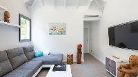 cool living room of Saint Barth Villa Starfish luxury holiday home, vacation rental