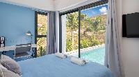 fresh bedroom linens in Saint Barth Villa Starfish luxury holiday home, vacation rental