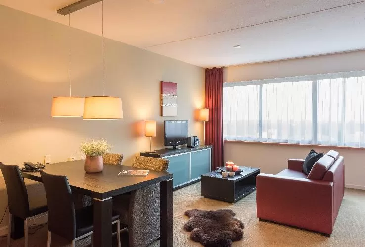 awesome open-plan living room of Amstelveen Corneille luxury apartmentAmstelveen Corneille luxury ap
