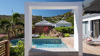 cool swimming pool of Saint Barth Villa Rockfish luxury holiday home, vacation rental