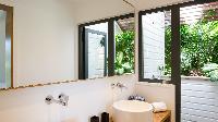 clean bathroom in Saint Barth Villa Coco Rock luxury holiday home, vacation rental